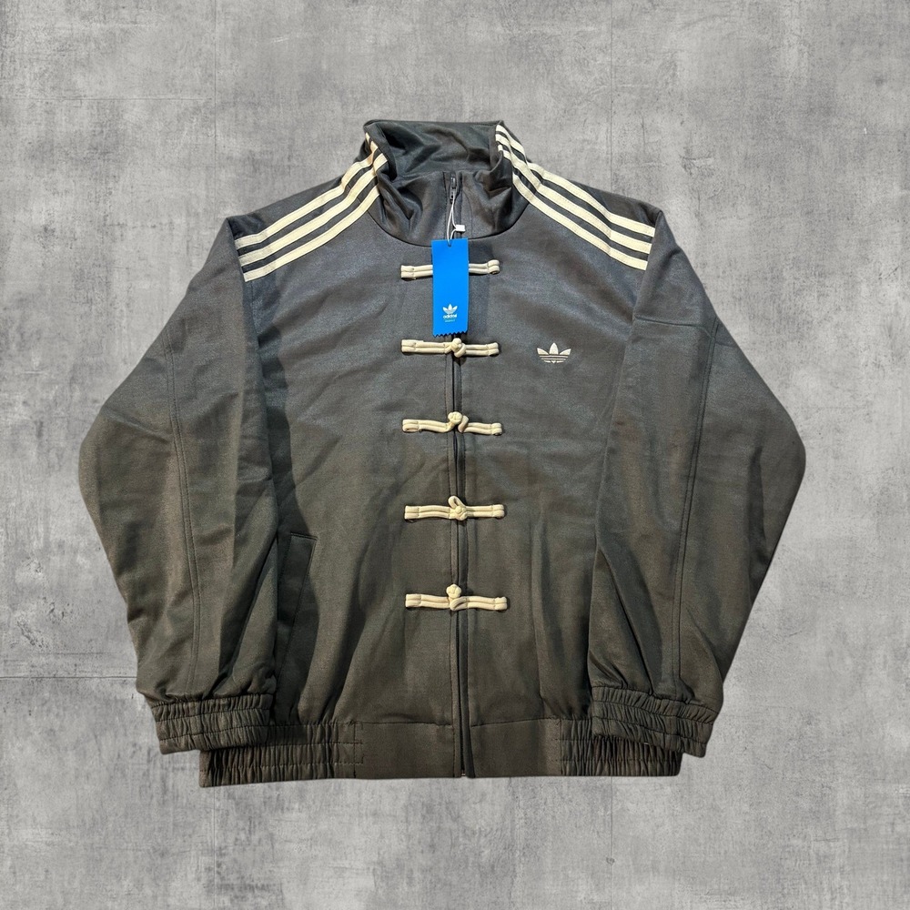 Adidas Originals Kung Fu Frog Button Track Jacket Mens Large Grey NWT Rare